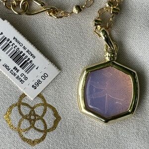 Kendra Scott Pink Opalite Dragoonfly Necklace NWT